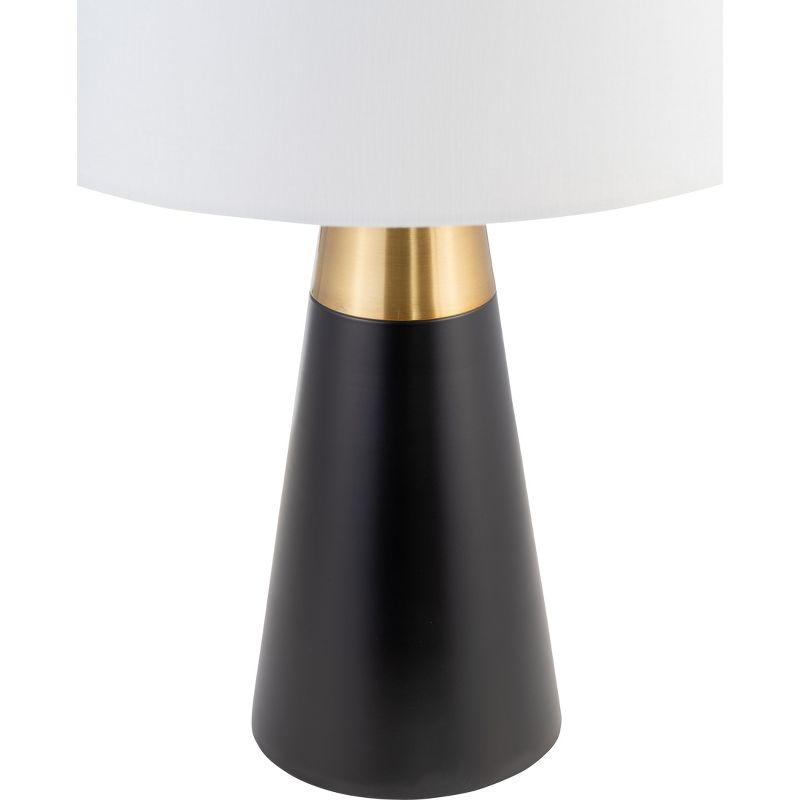 SAGEBROOK HOME (Set of 2) 23&#34; 2-Tone Cone Table Lamps Black/Gold, 4 of 9