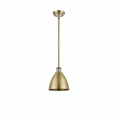 Metal Bristol - 1 Light Pendant In Industrial Style-9.25 Inches Tall and 7.5 Inches Wide