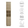 Modway Render Tall Narrow Faux Travertine Linen Storage Cabinet by Modway - 2 of 4