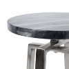 Kate and Laurel Zia Round Metal Drink Table, 9x9x23, Gray and Silver - 4 of 4