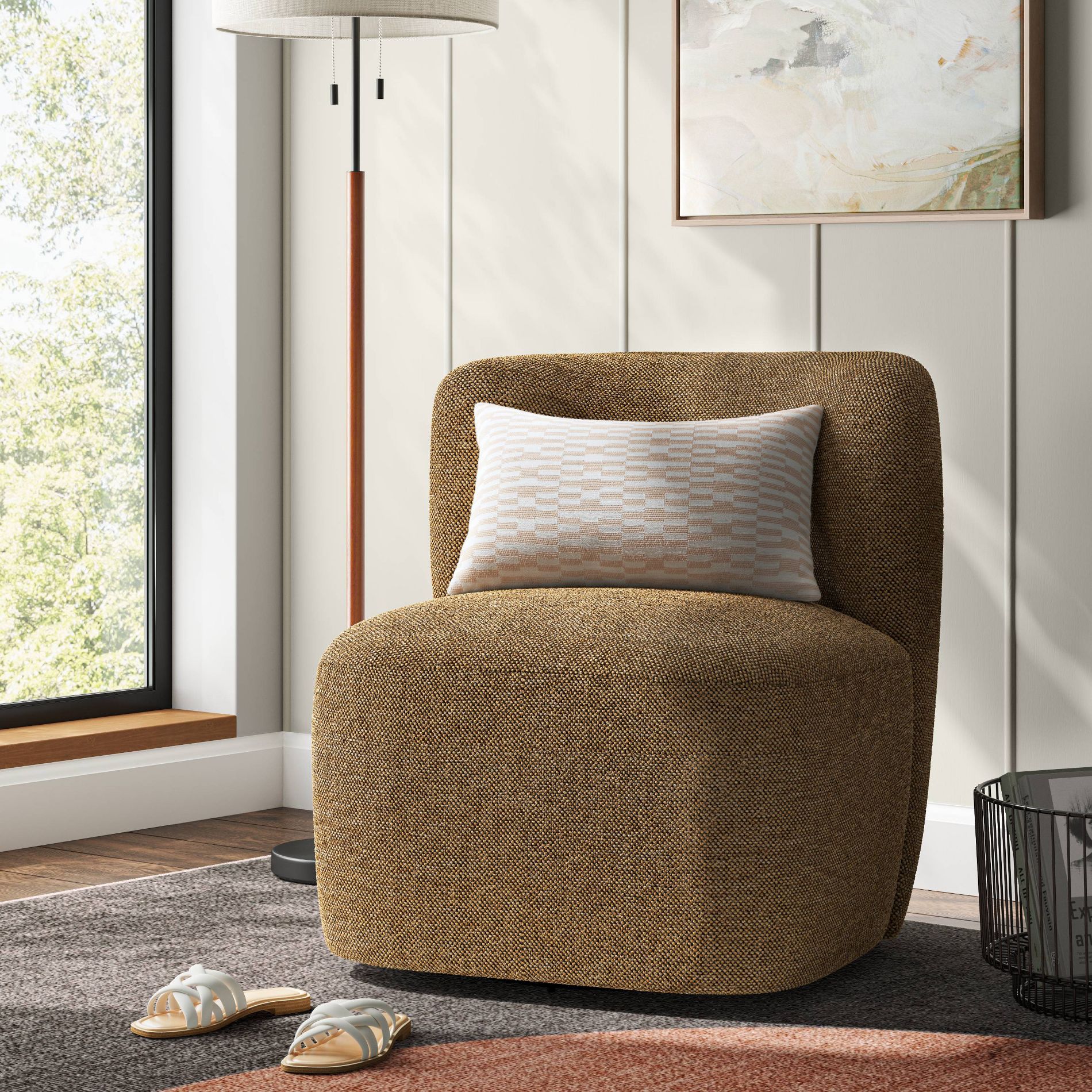 Neko Swivel Chair in Milsap Ochre - Threshold™