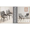 MAYEERTY Modern Design Velvet Chairs, High Rebound Seat Cushion, Metal Frame for Office Dining Chairs Set of 2 - 4 of 4