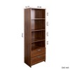 Kumasinova 10-Shelf Cubbyhole Bookcase, 53.15" Wooden Storage Bookshelf with Label Tags,  Bookcase Display Stand - 3 of 4