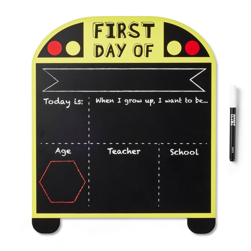 Reversible First & Last Day of School Sign School Bus - Mondo Llama™