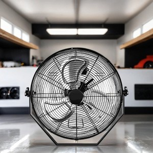 UBSSO 18" High-Velocity 3-Speed Wall Mount Fan for Indoor & Outdoor Use, Industrial Grade - Black - 1 of 4