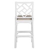Stacie Rattan Barstool White - East At Main: Coastal Beach Style, No Assembly, Cotton & Polyester Upholstery - 3 of 4