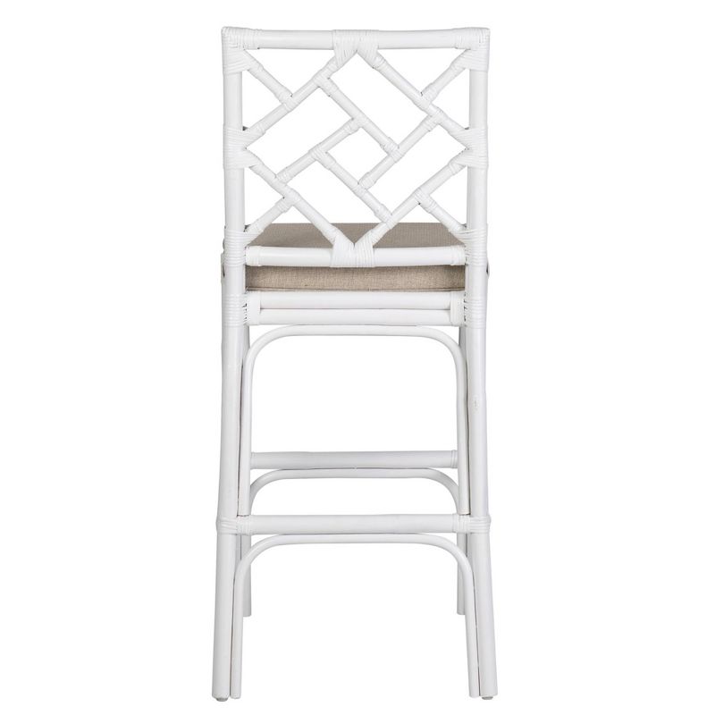Stacie Rattan Barstool White - East At Main, 4 of 10