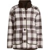 Lands' End Women's High Pile Fleece Reversible Mixed Media Long Jacket - 3 of 4