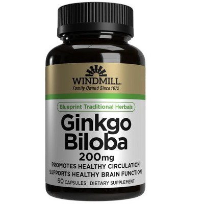 Windmill Herbals Ginkgo Biloba 200 mg - 60 Capsules