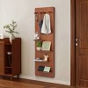 FURNIinspire Full Length Mirrors Wall Mirror Full Length Body Mirror, Multifunctional Wall Mounted Bedroom Mirror, Brown, 15.75"*15.75"*47.64" - 4 of 4