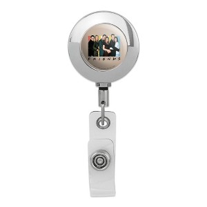 Friends Its All About Friends Metal Chrome Badge ID Card Holder Clip - 1 of 3
