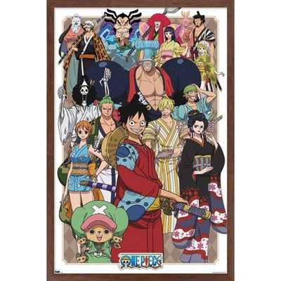 Trends International Netflix One Piece - Going Merry Framed Wall Poster  Prints Mahogany Framed Version 22.375 X 34 : Target