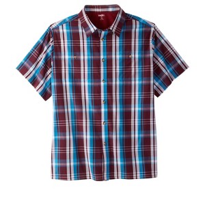 KingSize Short-Sleeve Plaid Sport Shirt - 1 of 4