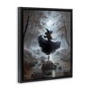 Stupell Industries Witch in Moonlit Forest Floating Frame Canvas Art - 2 of 4
