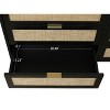 NicBex Bedroom Dresser with 6 Rattan Drawers,Double Chest of Drawers with Pine Wood Legs for Kids Room,Living Room,Entry and Hallway - 4 of 4