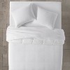 Full/queen Textured Chambray Cotton Comforter & Sham Set White ...