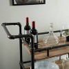 HOMES: Inside + Out Corcoran 3 Tier Metal Serving Cart Beige/Black: Industrial Style Tea & Coffee Cart with Wheels - image 3 of 3