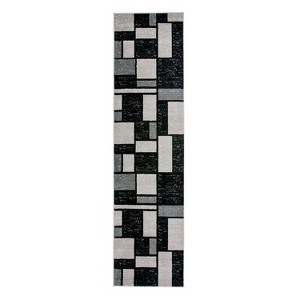 World Rug Gallery Contemporary Modern Boxes Design Area Rug - 1 of 4