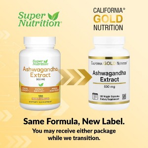 California Gold Nutrition Ashwagandha, 500 mg, 120 Veggie Capsules - 1 of 4