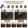 Dresser for Bedroom, 8 Drawer Dresser with Power Outlet, 55" Tv Stand Large Dresser Wooden with Led Light - 4 of 4