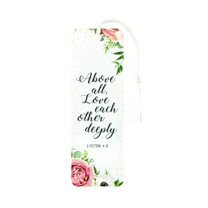 Above All Love Each Other Deeply Cardstock Tassel Bookmark Pack of 12 - 1 of 2