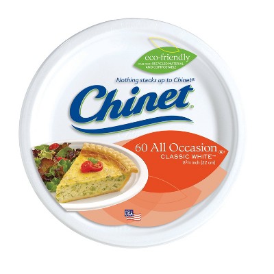 Chinet Classic White Lunch Plate - 60ct