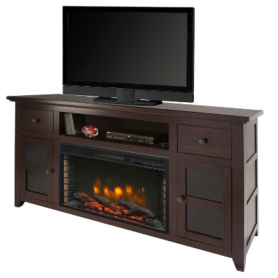 Winchester 56" Media Electric Fireplace Dark Walnut Brown - Muskoka