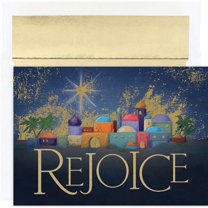 Masterpiece Studios Boxed Cards, 18-Count, Rejoice Bethlehem (842800), 1 of 2