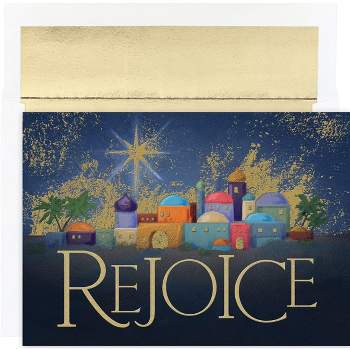 Masterpiece Studios Boxed Cards, 18-Count, Rejoice Bethlehem (842800)