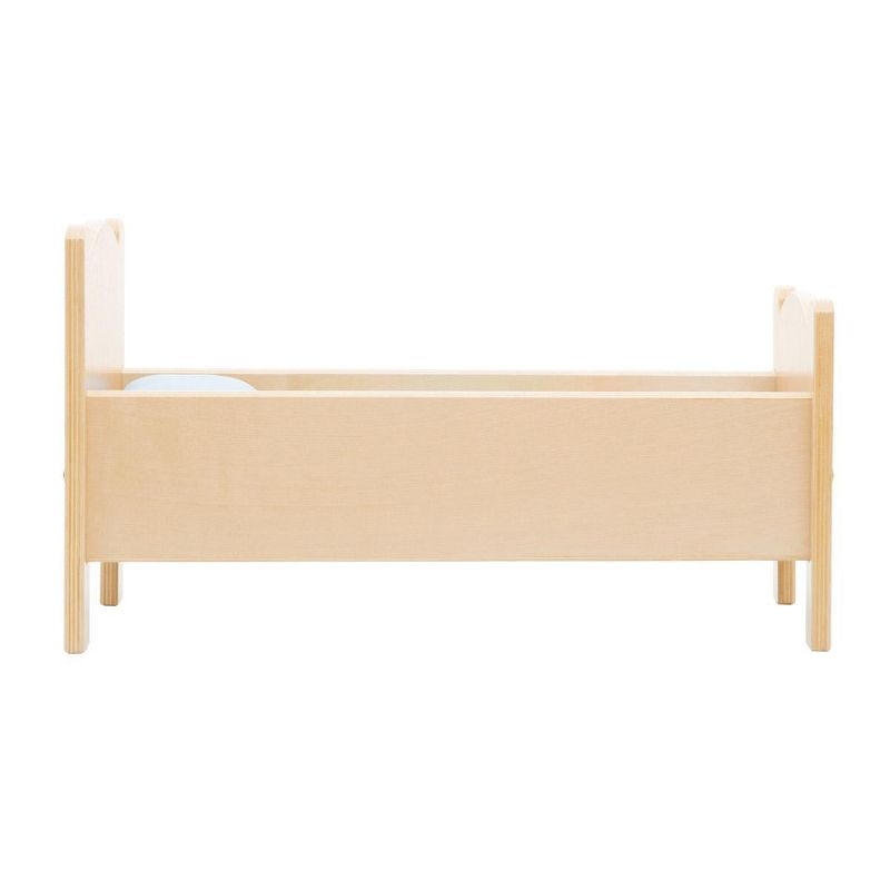 Kaplan Early Learning Wooden Doll Bed with Bedding, 3 of 6