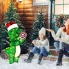 Costway 2.4 FT Pre-Lit Dinosaur Christmas Decoration with LED Lights Holiday Yard Ornament - 4 of 4