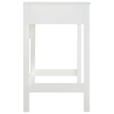 Transitional White Home Office Desk with Storage Drawer