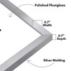 Americanflat 24x24 Picture Frame with Polished Plexiglass - Use as 11x14 Frame with Mat or 24x24 Frame Without Mat - Streamline Collection - Silver - 3 of 4