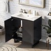 30" Bathroom Vanity Set With Drop In Sink,2 Soft Closing Doors Solid Wood Frame Bathroom Storage Cabinet - 2 of 4