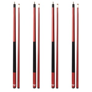 GSE Set of 4 Fiberglass Graphite Composite Billiard Pool Cue Sticks, 58" 2-Piece Pool Cues for Bar/House Use - 1 of 4