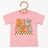 The Juniper Shop Big Sister Checkered Toddler Short Sleeve Tee - 2 of 4