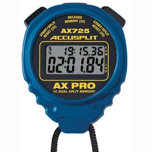 Accusplit AX725 Pro Memory Professional Stopwatch with 16 Dual Split Memory | Delivers Maximum Performance with Million-Cycle No-Fail Switches - 1 of 1