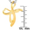 West Coast Jewelry Women's Polished Infinity Cross Gold Plated Steel Pendant Necklace - 19" - 3 of 3
