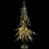 Northlight Pre-Lit Flocked Battery Operated Alpine Artificial Christmas Tree - 3' - Clear LED Lights - 3 of 4
