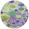 Purple Green And Ivory Geometric Washable Indoor Outdoor Area Rug - 4 of 4