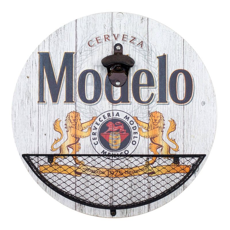 Modelo Beer Bottle Opener/Cap Catcher Wall Sign Panel - American Art Decor, 6 of 7