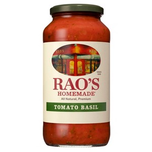Rao's Homemade Tomato Basil Pasta Sauce Premium Quality All Natural Tomato Sauce & Pasta Sauce Keto Friendly & Carb Conscious - 24oz - 1 of 4