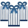 Big Dot of Happiness Navy Stripes - Square Favor Gift Boxes - Simple Party Bow Boxes - Set of 12 - 2 of 4