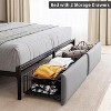 coucheta Bed Frame with 2 Drawers and Charging Station,Upholstered LED Bed Frame with Storage Headboard,Noise-Free,No Box Spring Needed,Easy Assembly - 4 of 4