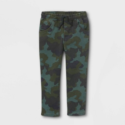 Baby Boys' Pull-On Skinny Fit Jeans - Cat & Jack™ Camo Green 12M