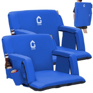 GustoWave Portable Stadium Seats with Back Support and Padded Cushion -  Bleacher Chair with Anti-Slip Mat, 6 Adjustable Angles - 1 of 4
