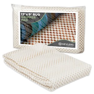Nevlers White Non Slip Rug Pad for Hard Surface Flooring - 1 of 4