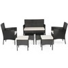 Costway 7pcs Patio Rattan Sofa Furniture Set Table Ottoman Metal Cushioned Outdoor Pool - 3 of 4