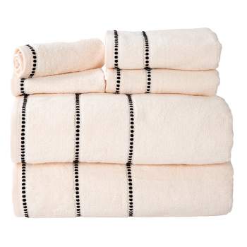 6pc Solid Bath Towels Set Black - Yorkshire Home