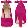 Perphy Women's Ankle Strap Round Toe Stiletto Heels Mary Jane Pumps - 2 of 3
